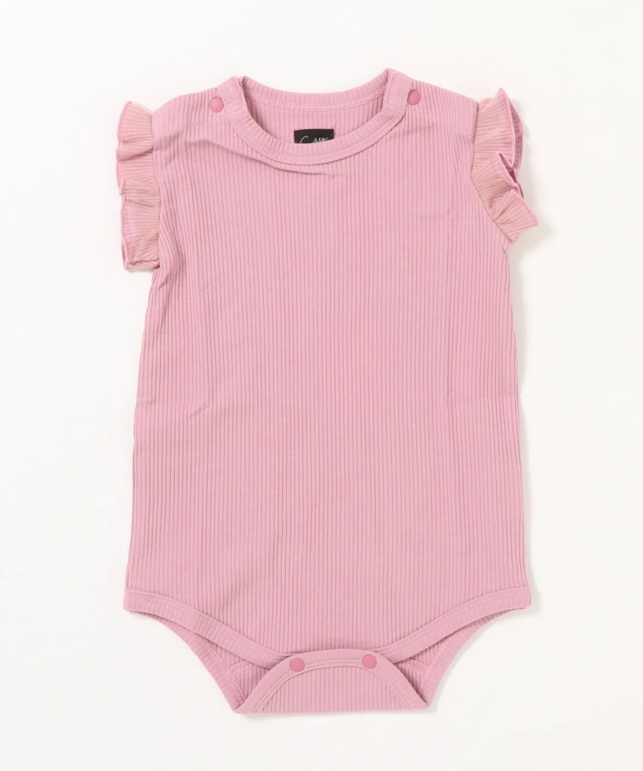Детский боди-комбинезон с рюшами Melo Frill Body Suit coto cotte, Pink — фото 4