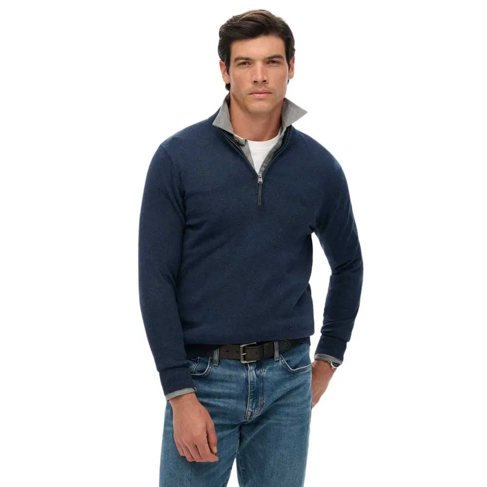 Свитер с полузастежкой Superdry Essentials Superdry, синий