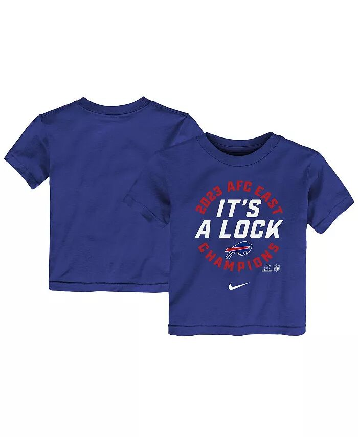 

Футболка для мальчиков и девочек Royal Buffalo Bills 2023 AFC East Division Champions Locker Room Trophy Collection Nike
