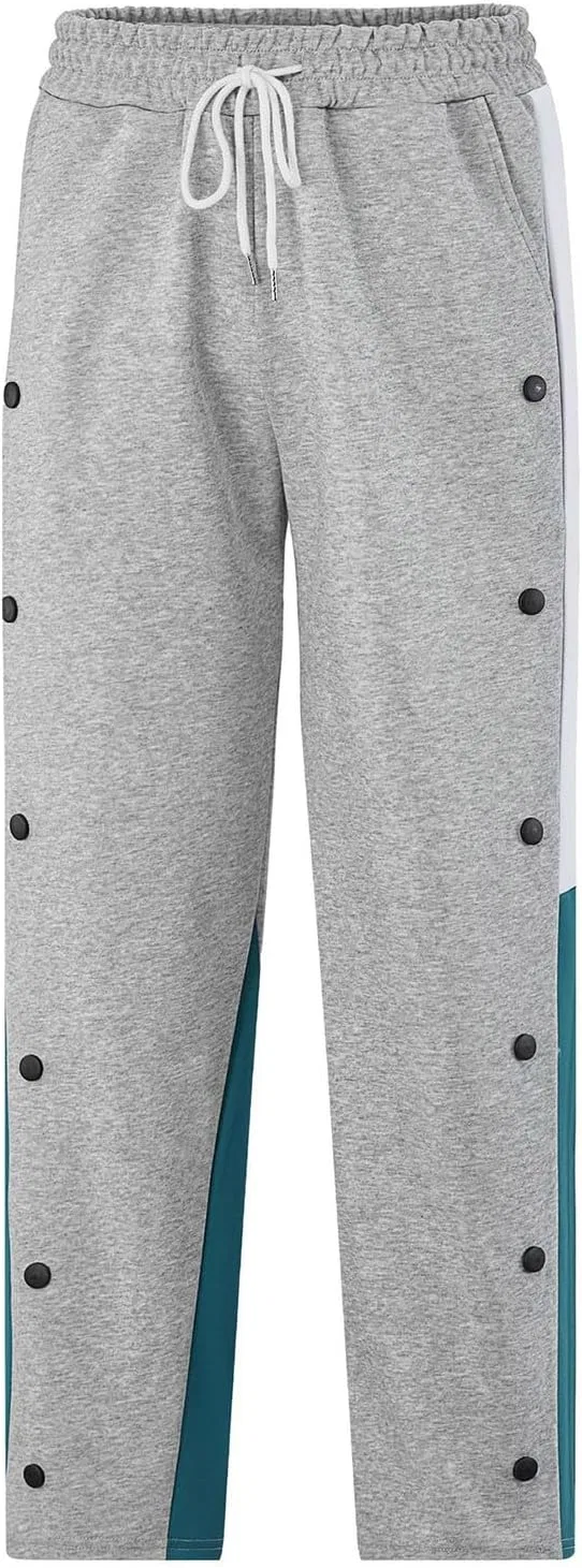 Мужские спортивные брюки с принтом, Tear Away Basketball Pants, серый — фото 3