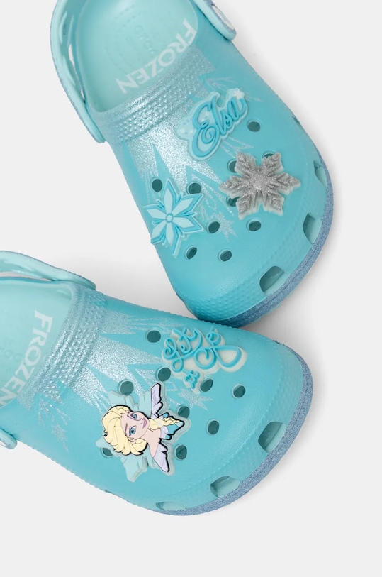 Детские шлепанцы Classic Frozen Elsa Crocs, бирюзовый — фото 4