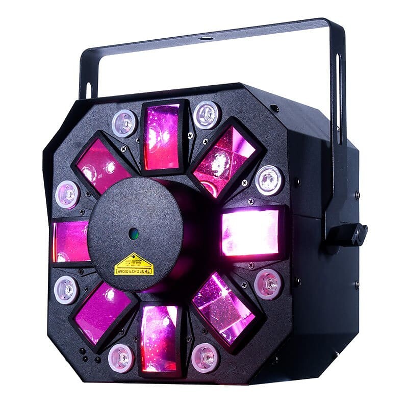 

ADJ Stinger II 3-FX-IN-1 LED Moonflower, лазерный и ультрафиолетовый светодиодный свет для эффектов American DJ Stinger 2