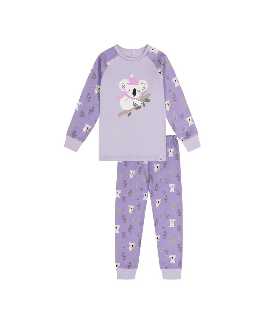 Детский комплект пижамы с коалой Deux par Deux, Purple Koala Print