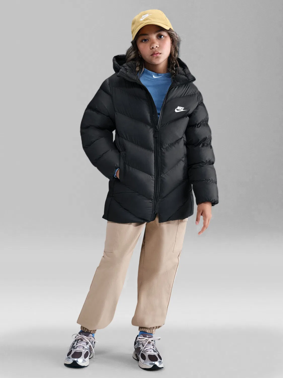 Пуховик удлиненный Nike Sportswear All Day Play Nike, черный