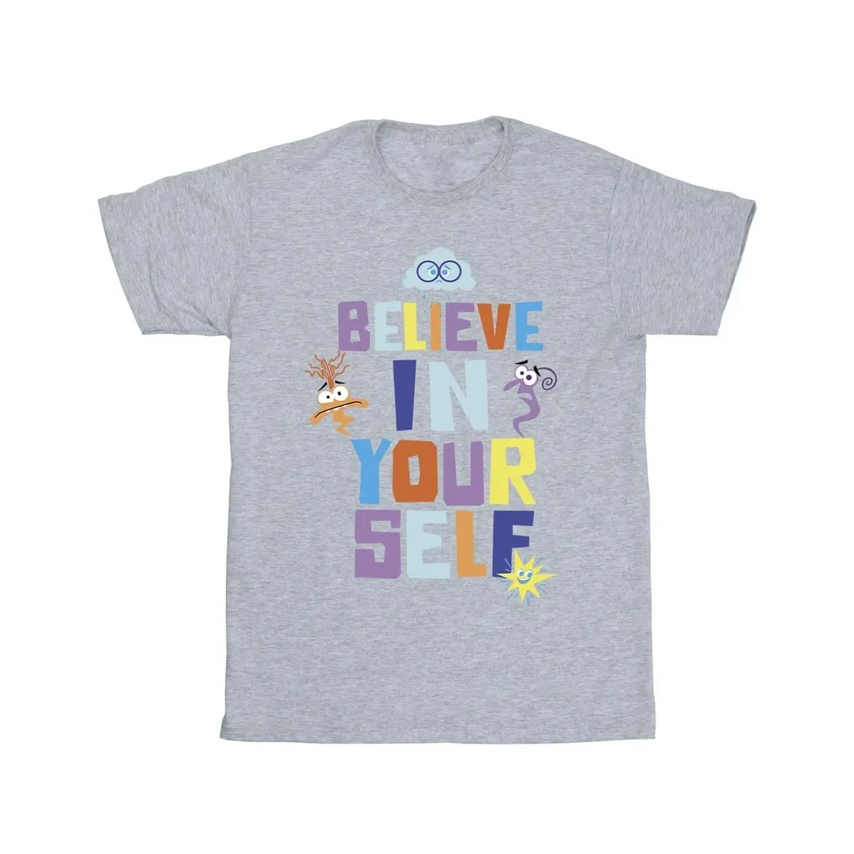 Футболка с принтом Believe Inside Out, Grey