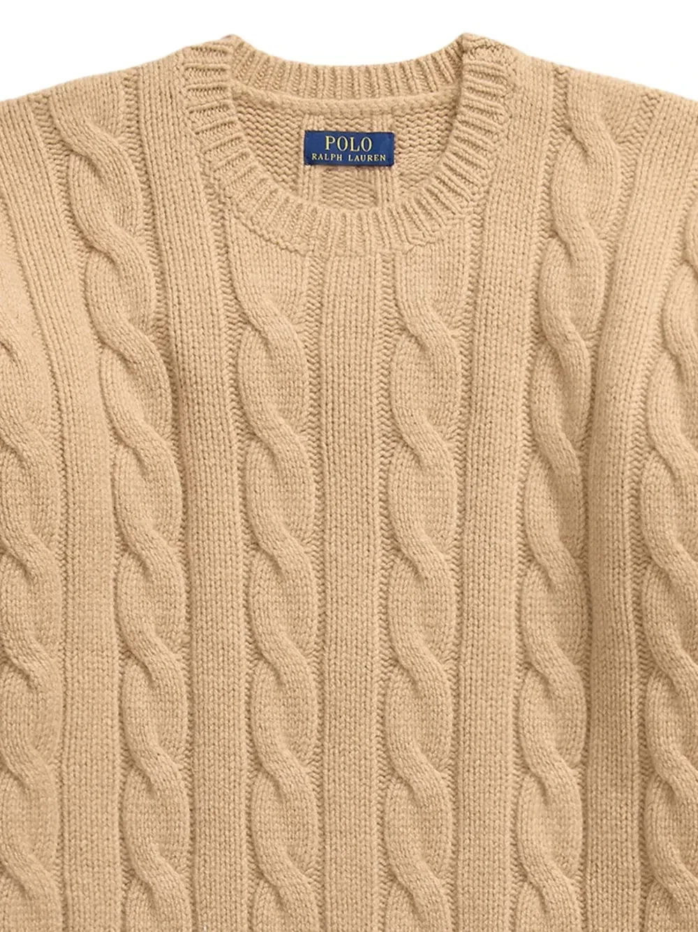 Джемпер свободного кроя из смесовой шерсти POLO RALPH LAUREN, бежевый — фото 2