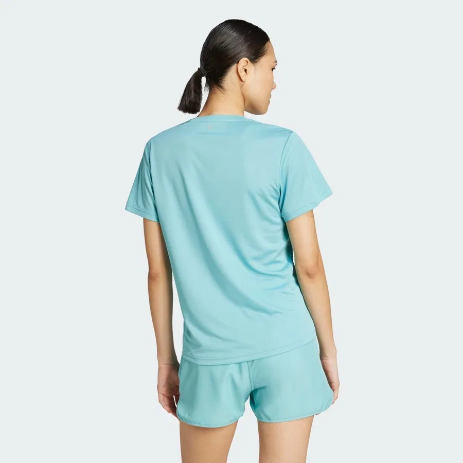 Футболка с принтом Run It Tee adidas, Зеленый — фото 2