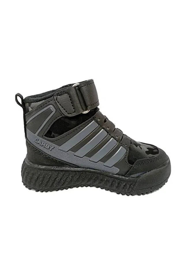 Детские ботинки для девочек с принтом Carby 2021-b baby sneakers boots black smoke Caprito, Black — фото 2