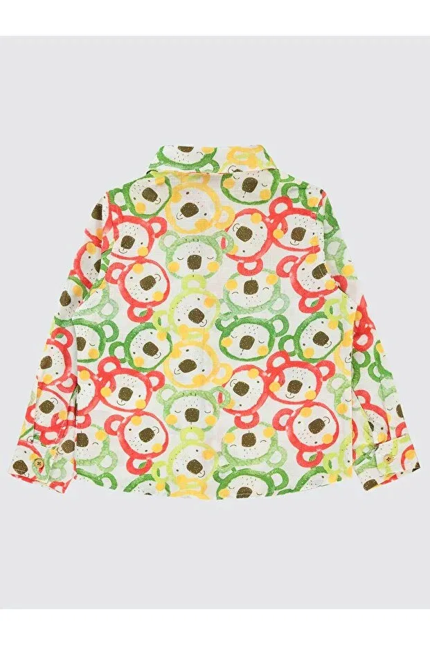 Детская рубашка для мальчиков с длинным рукавом Koala Printed Shirt Civil Boys, Green — фото 2