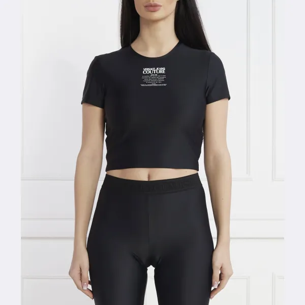 

Укороченная футболка Versace, черный