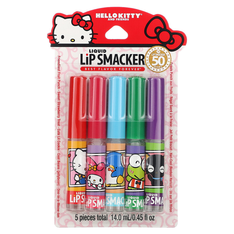Lip Smacker, Hello Kitty And Friends, жидкий блеск для губ, лучший вкус навсегда, 5 пакетиков, 14 мл (0,45 жидк. унц.) — фото 2