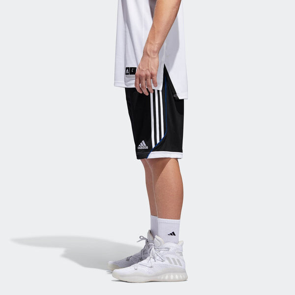 Шорты спортивные с полосками по бокам баскетбольные дышащие шорты Adidas, мульитколор — фото 4