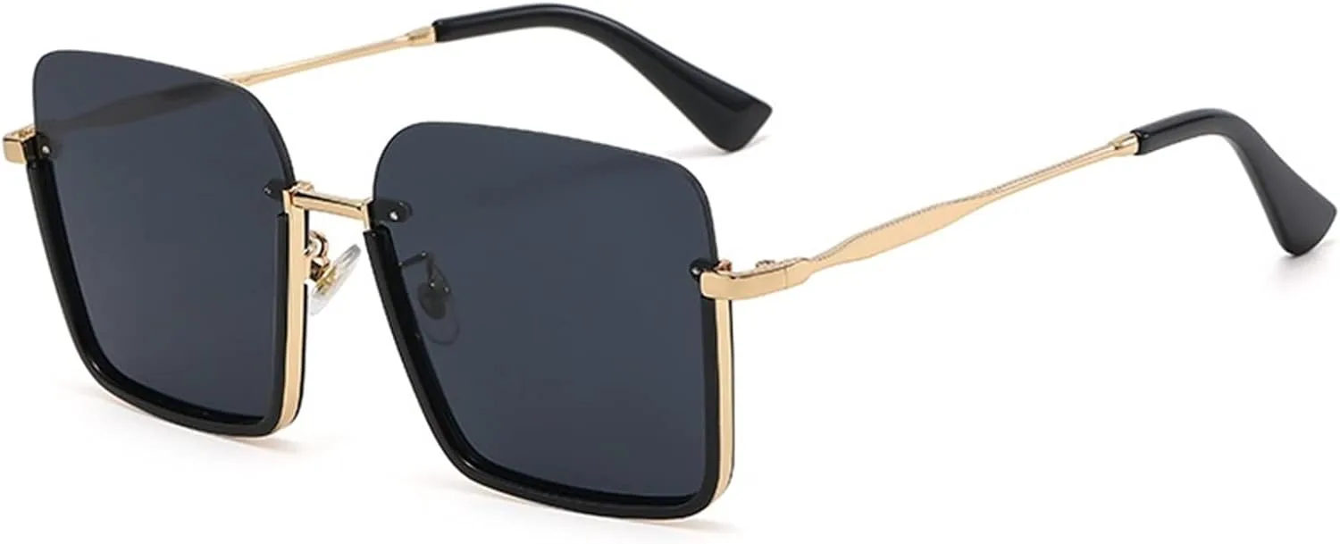 

Солнцезащитные очки XINXIN в полуободковой металлической оправе для женщин, декоративные очки для мужчин для отдыха на природе (Цвет: A, Размер: Средний), A