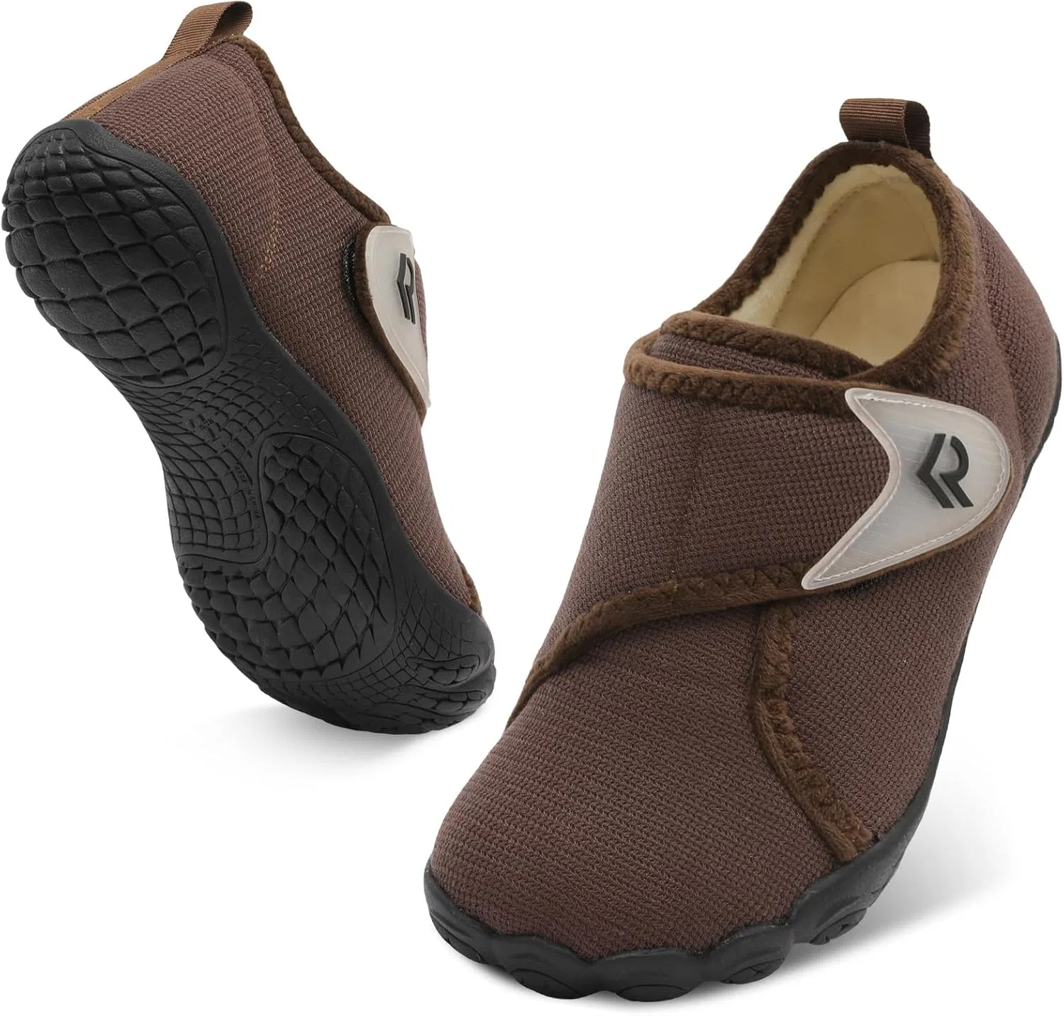 Тапочки ортопедические с регулировкой, relxfeet, темно-коричневый