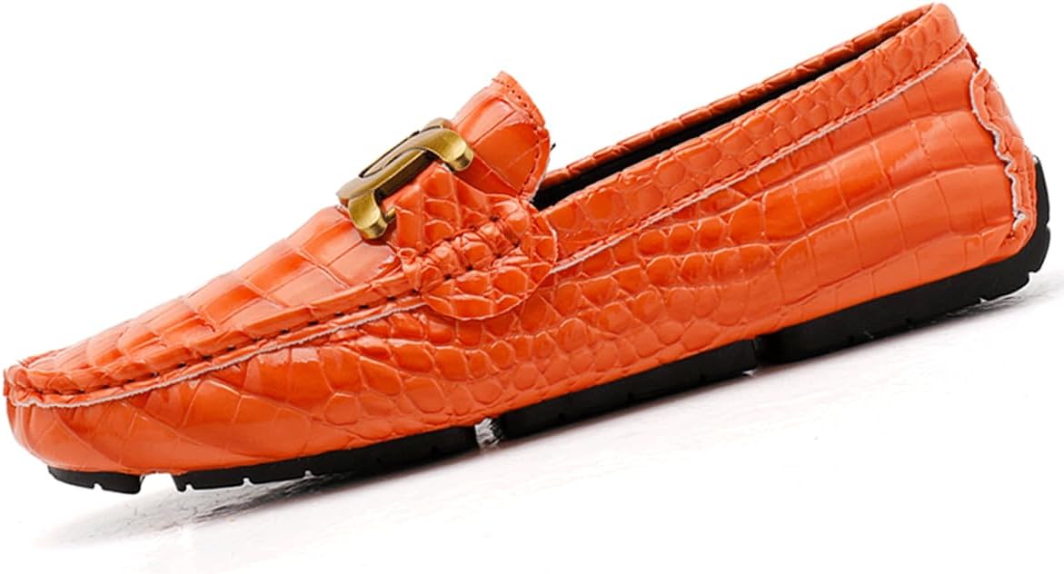 

Мужские слипоны Dacnakby, повседневные туфли-лоферы с металлической пряжкой тисненой под крокодила, черные лоферы с удобной легкой подошвой и катания на лодке