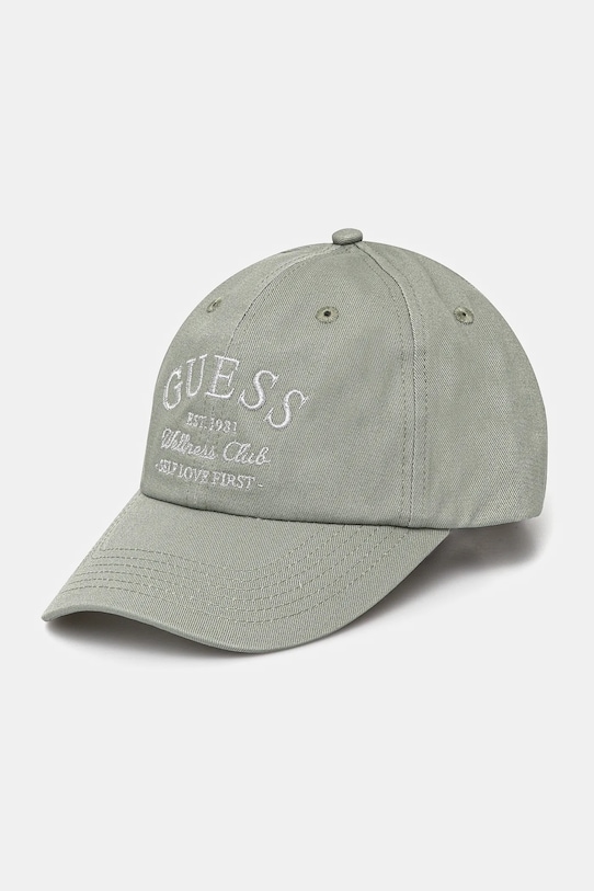 

Бейсболка хлопковая с пайетками LUREX Guess, зеленый