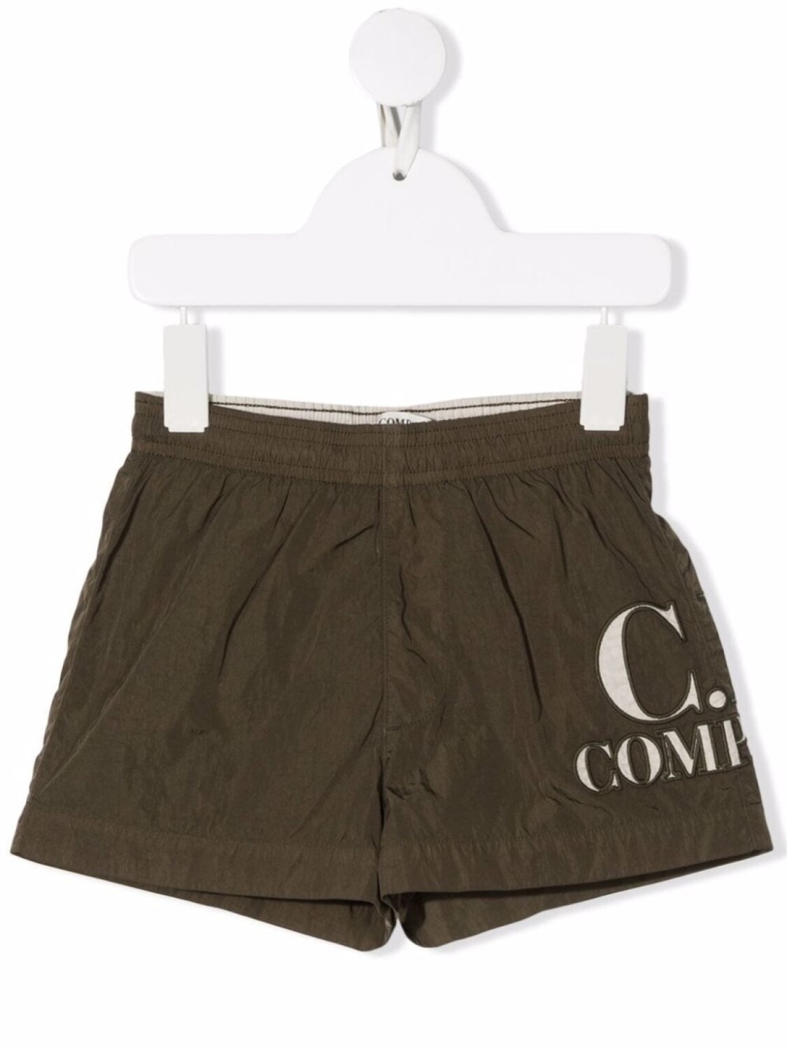 

C.P. Company Kids плавки-шорты с вышитым логотипом, зеленый