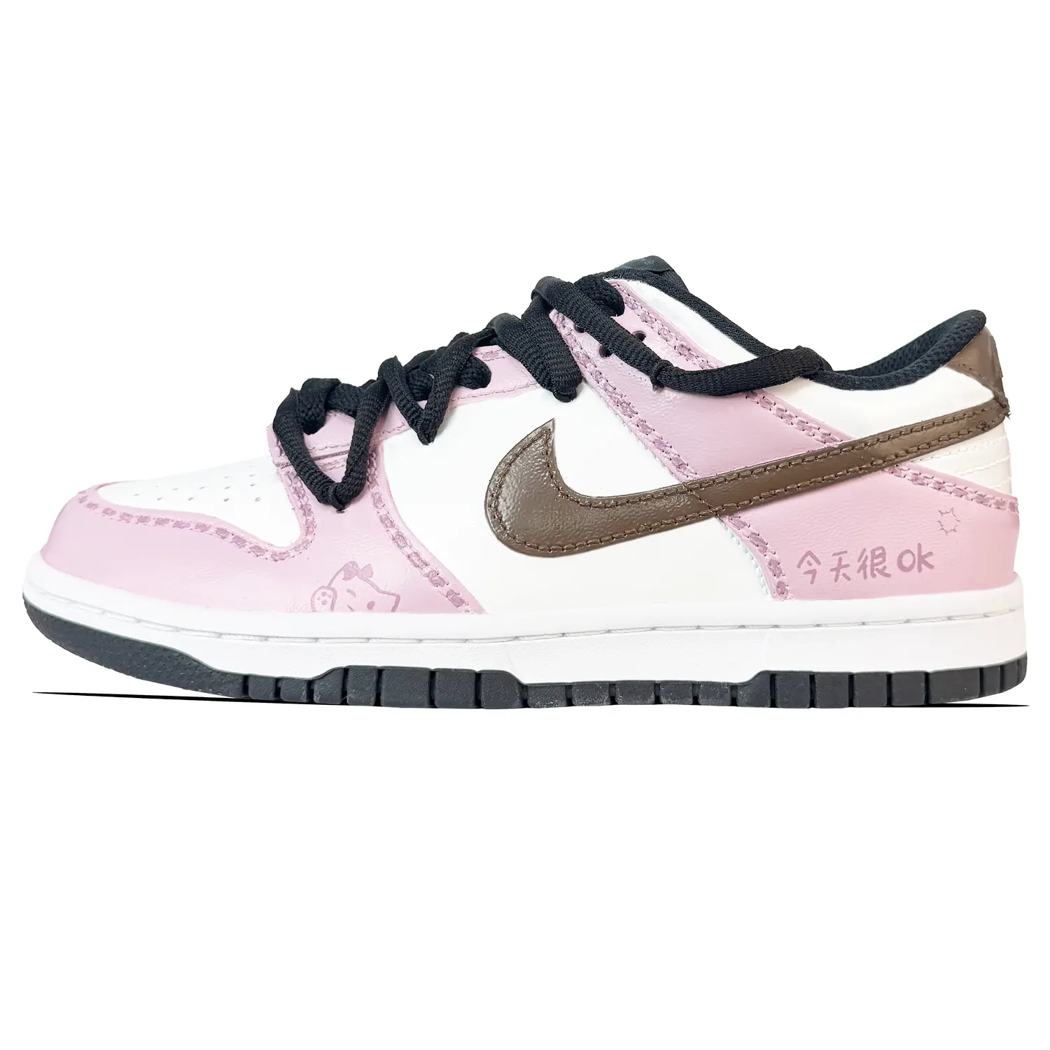 

Nike Кроссовки для скейтбординга Dunk Today Is OK с противоскользящей подошвой и амортизацией, низкие, розовые, для подростков
