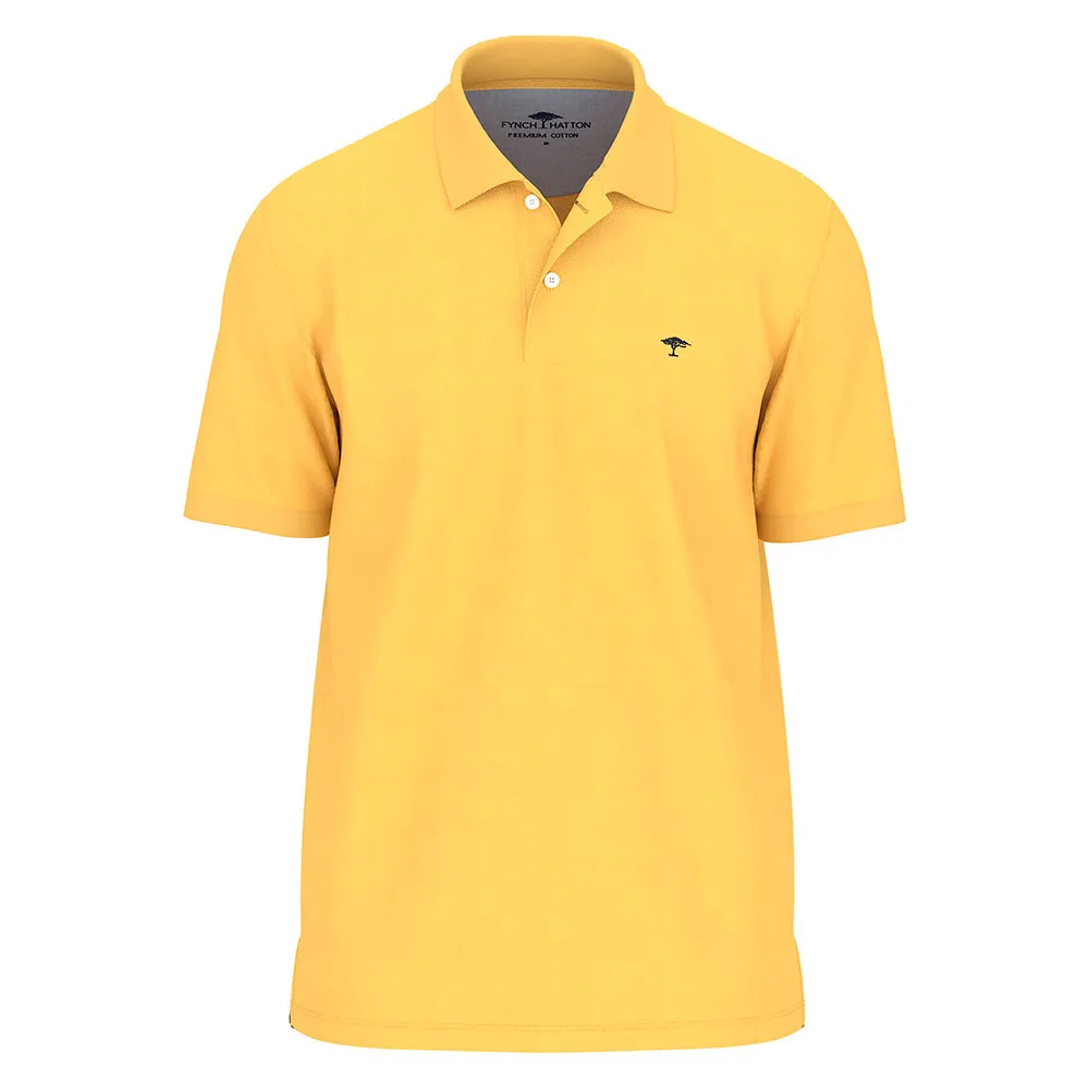 

Поло с коротким рукавом Fynch Hatton Basic Premium Cotton, желтый