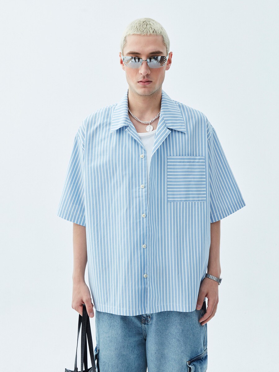 

Рубашка на пуговицах Comfort fit VAMOS CLO Seguin, синий