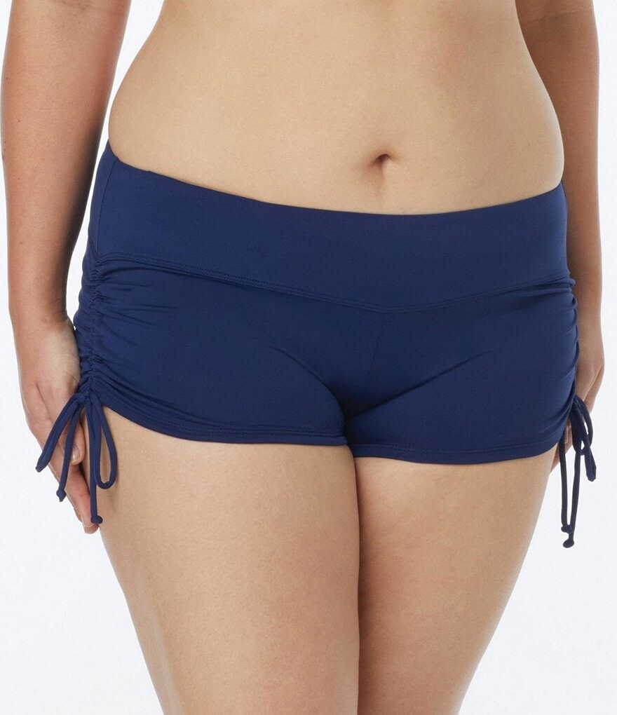 

Beach House Plus Size Paloma Beach Solids Blake Регулируемые шорты для плавания, синий
