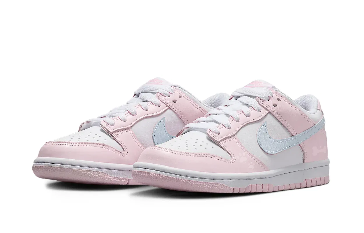 Кроссовки для скейтбординга Dunk Sea Salt Is Lush Abrasion Resistant Low top Kids' Skateboarding Shoes розовый синий Nike, Pink Blue — фото 4