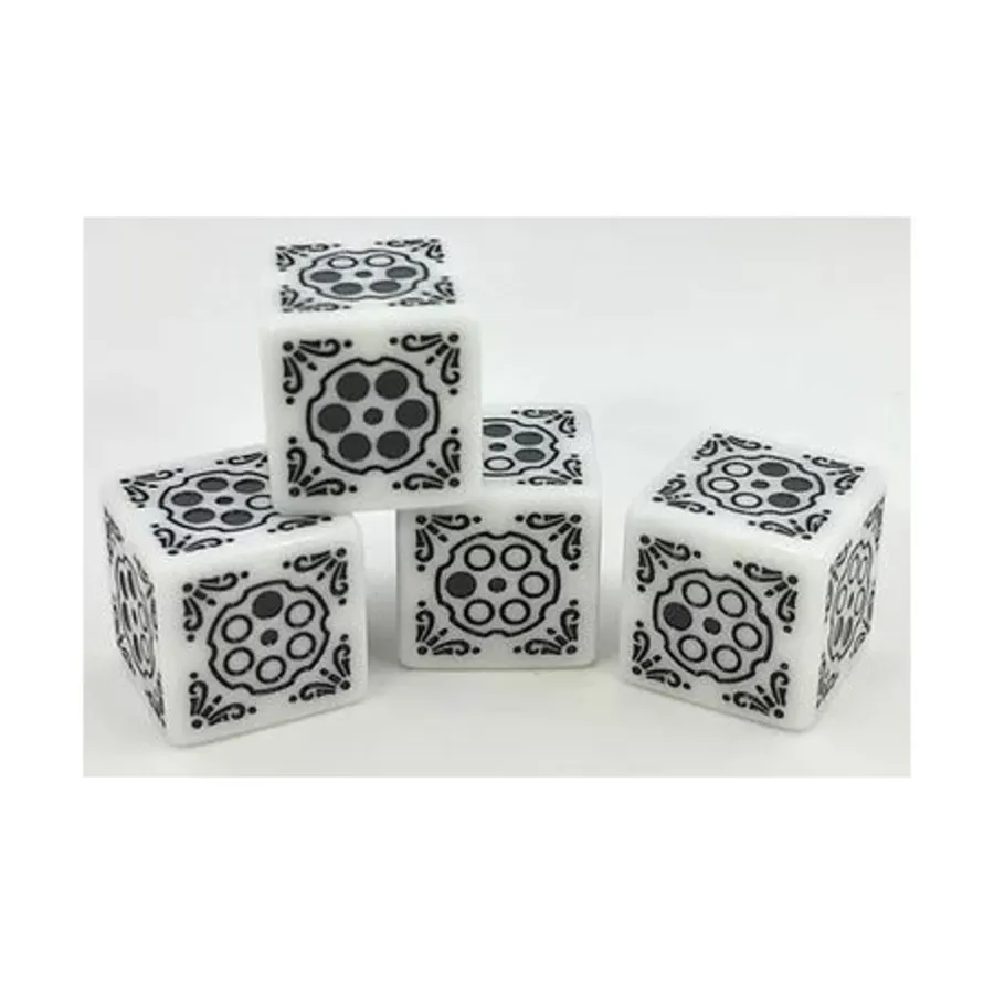 

D6, 19 мм, шестизарядная матрица — белый с черным, Dice (Black Oak)