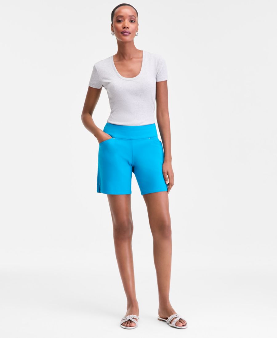 

Женские шорты из бенгалина INC International Concepts, Ceramic Teal