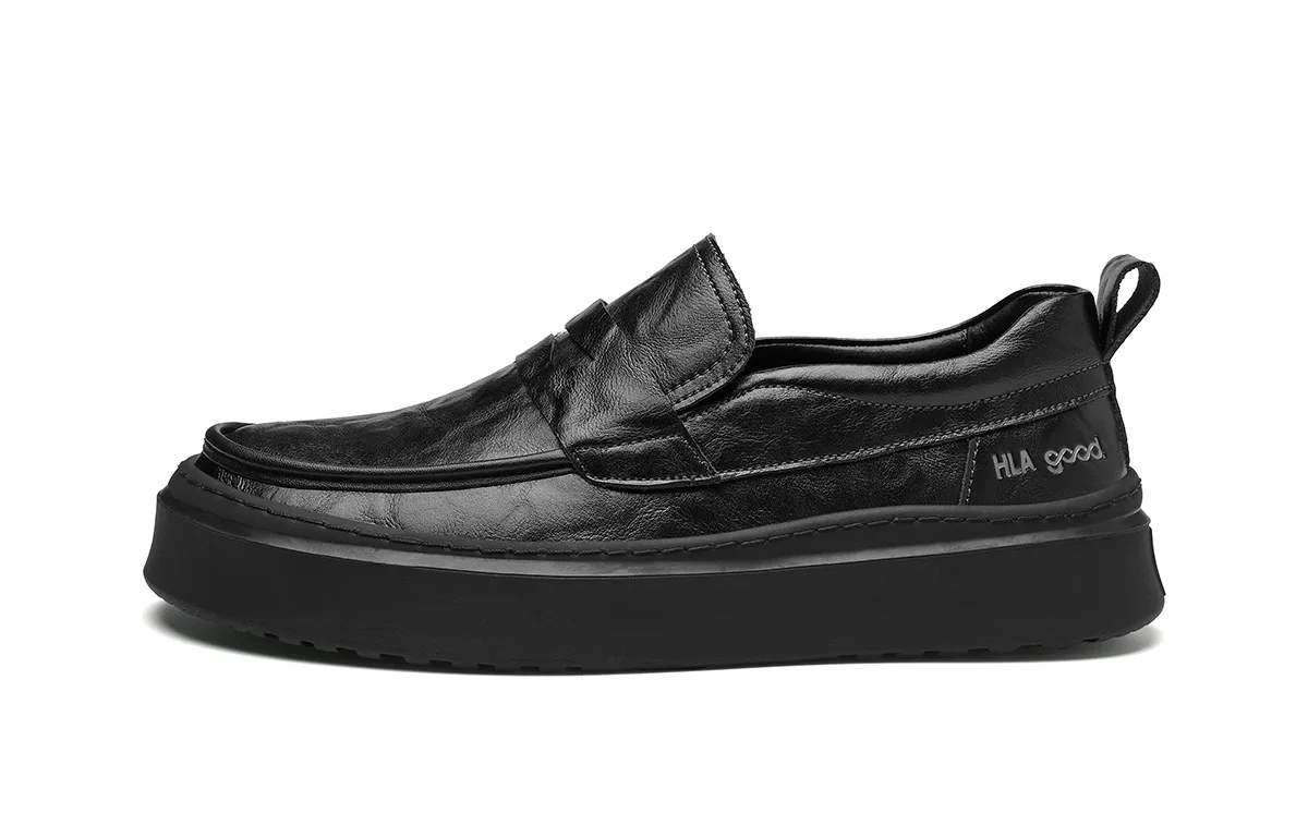 Мужские повседневные туфли low top HLA, коричневый (Fleece-Lined) — фото 3