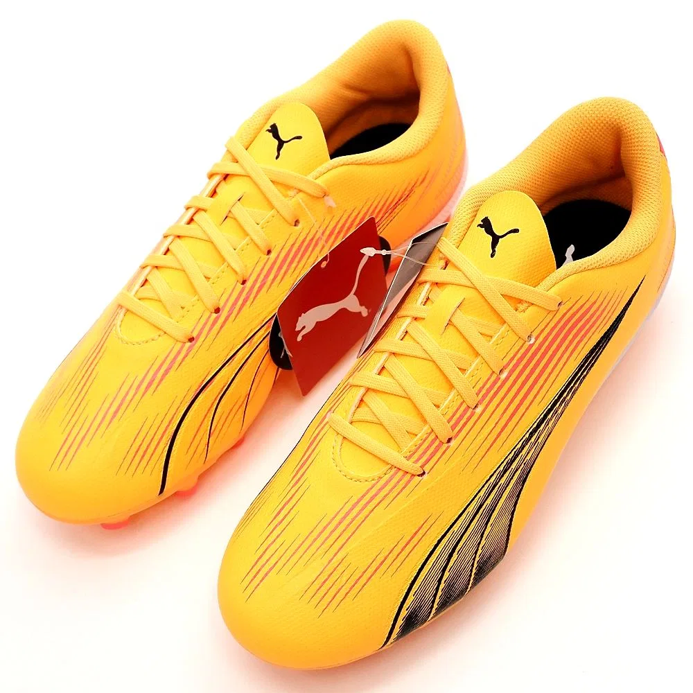 Детские футбольные бутсы Puma Ultra Play HG+MID JR, оранжевый, размер 24.0cm - 37 RU