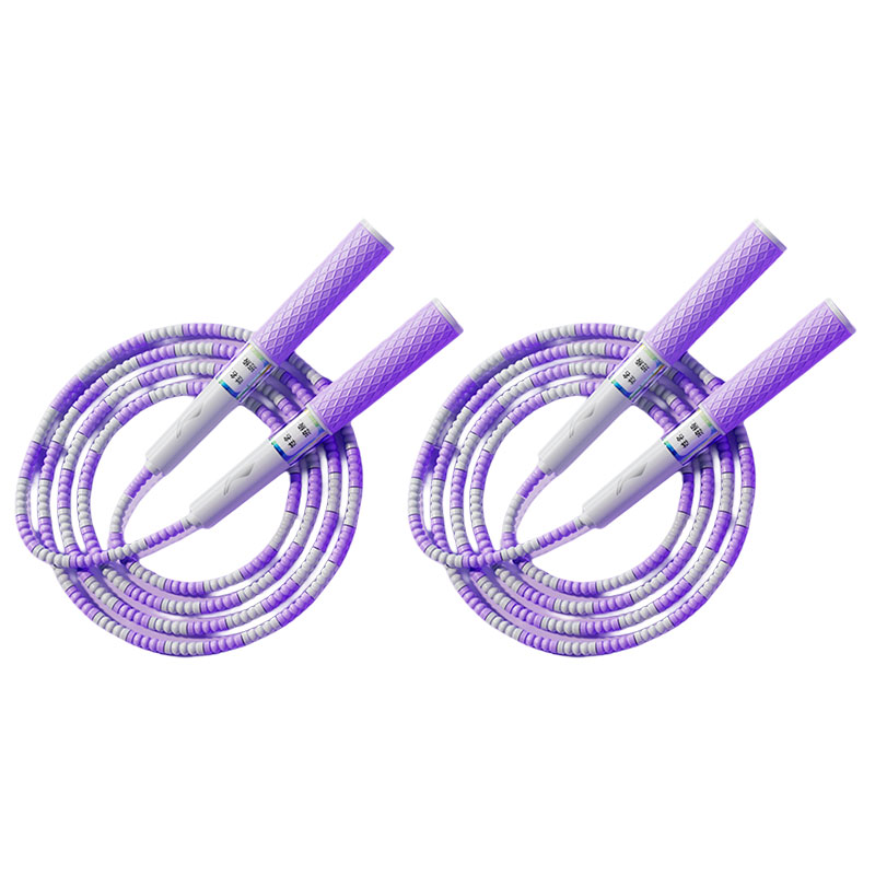 

Скакалка PVC веревка PP ручка Kids 2,8 м LINING, [Two-Pack-Purple+Purple]One For School/One For Home