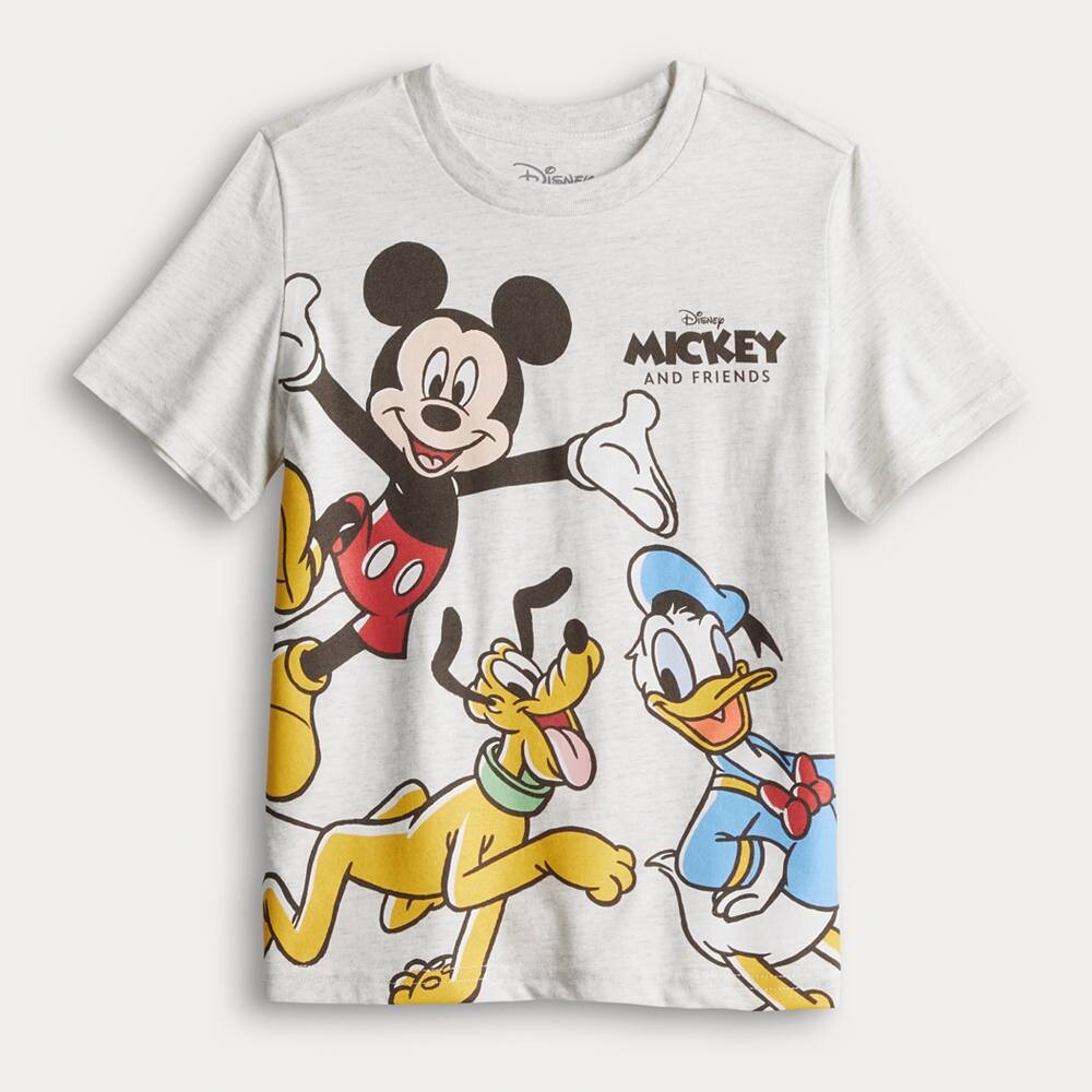

Футболка Jumping Beans Disney's Mickey and Friends с короткими рукавами и рисунком для мальчиков 4–12 лет, цвет Oatmeal