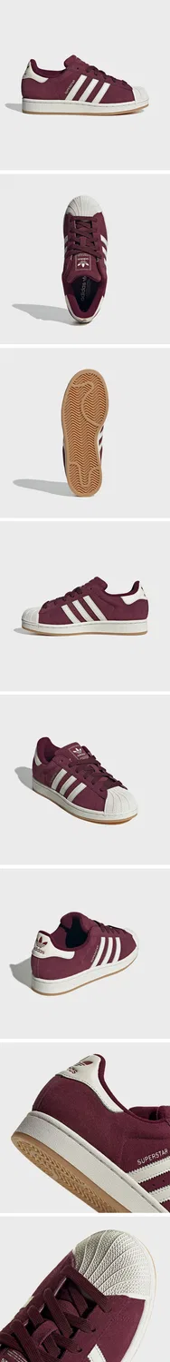 Мужские низкие кеды Superstar Maroon/White от Adidas — фото 4