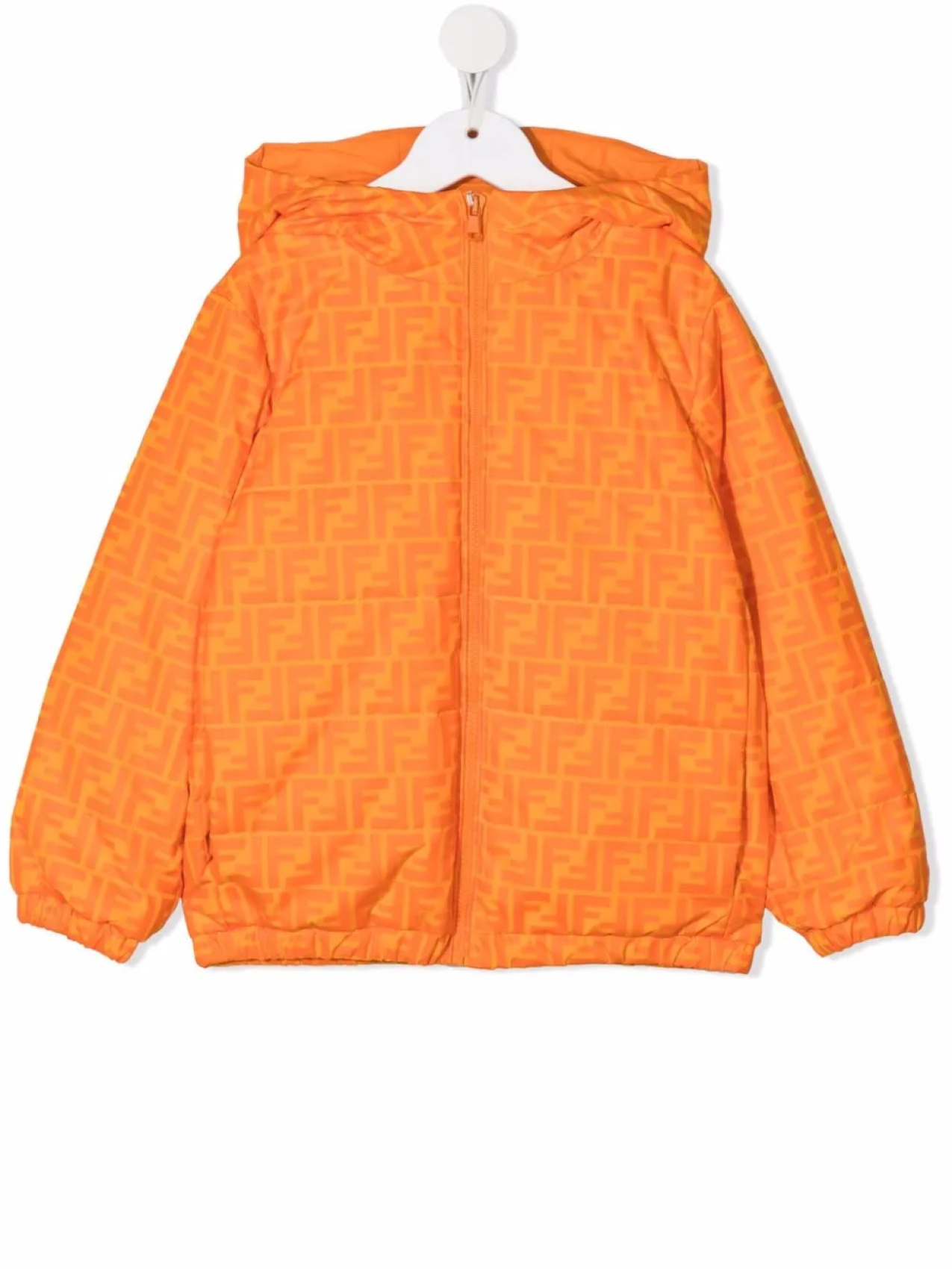 

Пуховик с логотипом Fendi Kids, оранжевый