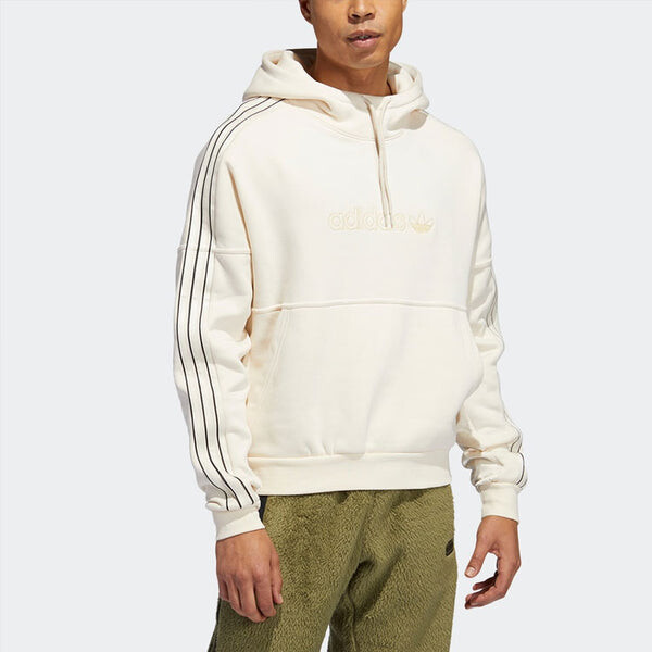 Толстовка Men's adidas originals Stripe Solid Color Creamy White, мультиколор — фото 4