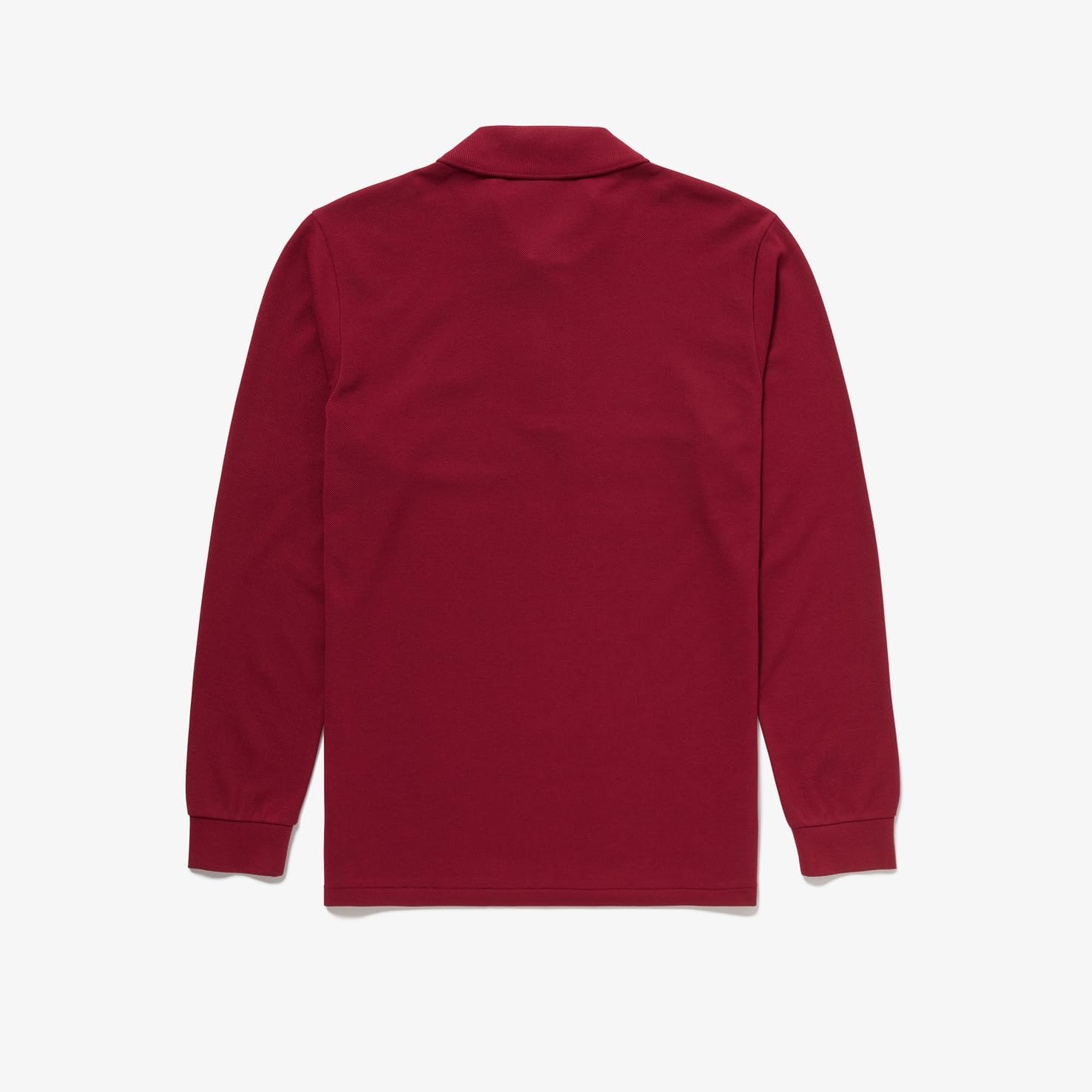 Официальная поло-рубашка Lacoste Original Fit с длинным рукавом, модель L1312, бордо — фото 4