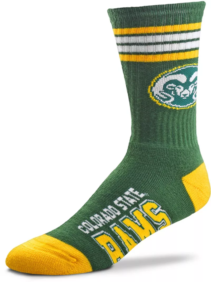 

Носки Deuce Crew с 4 полосками для босых ног Colorado State Rams For Bare Feet