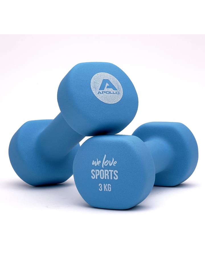 

Apollo Набор гантелей, короткие гантели "Фитнес-гантели 3 кг" синего цвета