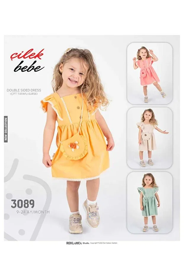Детское платье для девочек с воланами Çilek Bebe, Orange