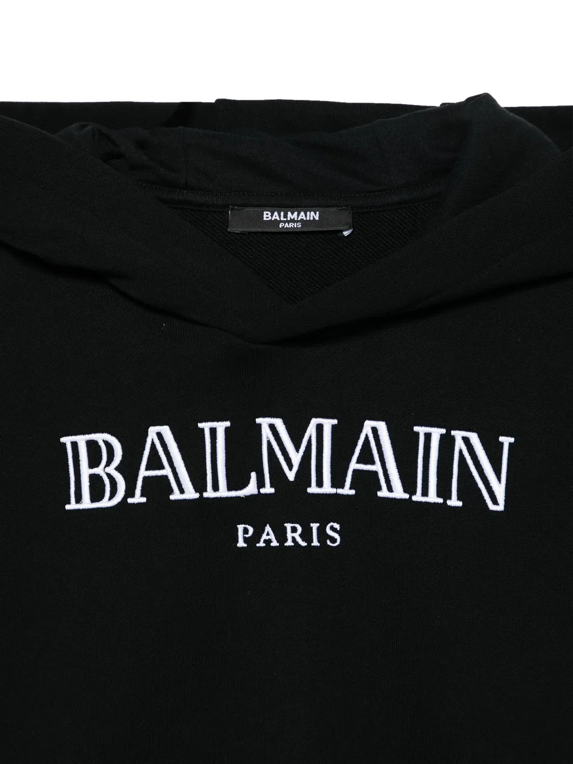 Balmain Свитшот с капюшоном черного цвета — фото 3