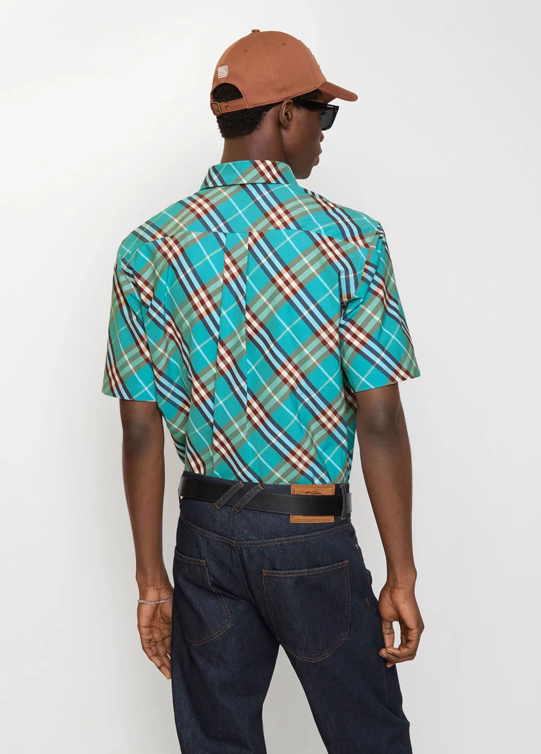 Рубашка Burberry Robert Check, синий — фото 3