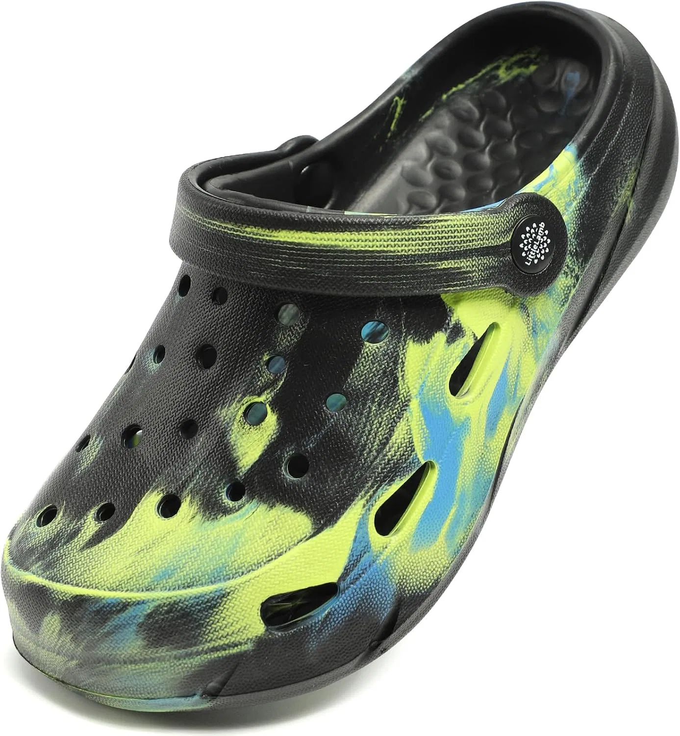 Детские сабо с камуфляжным принтом JOYFULTYKES, Blue Green Black