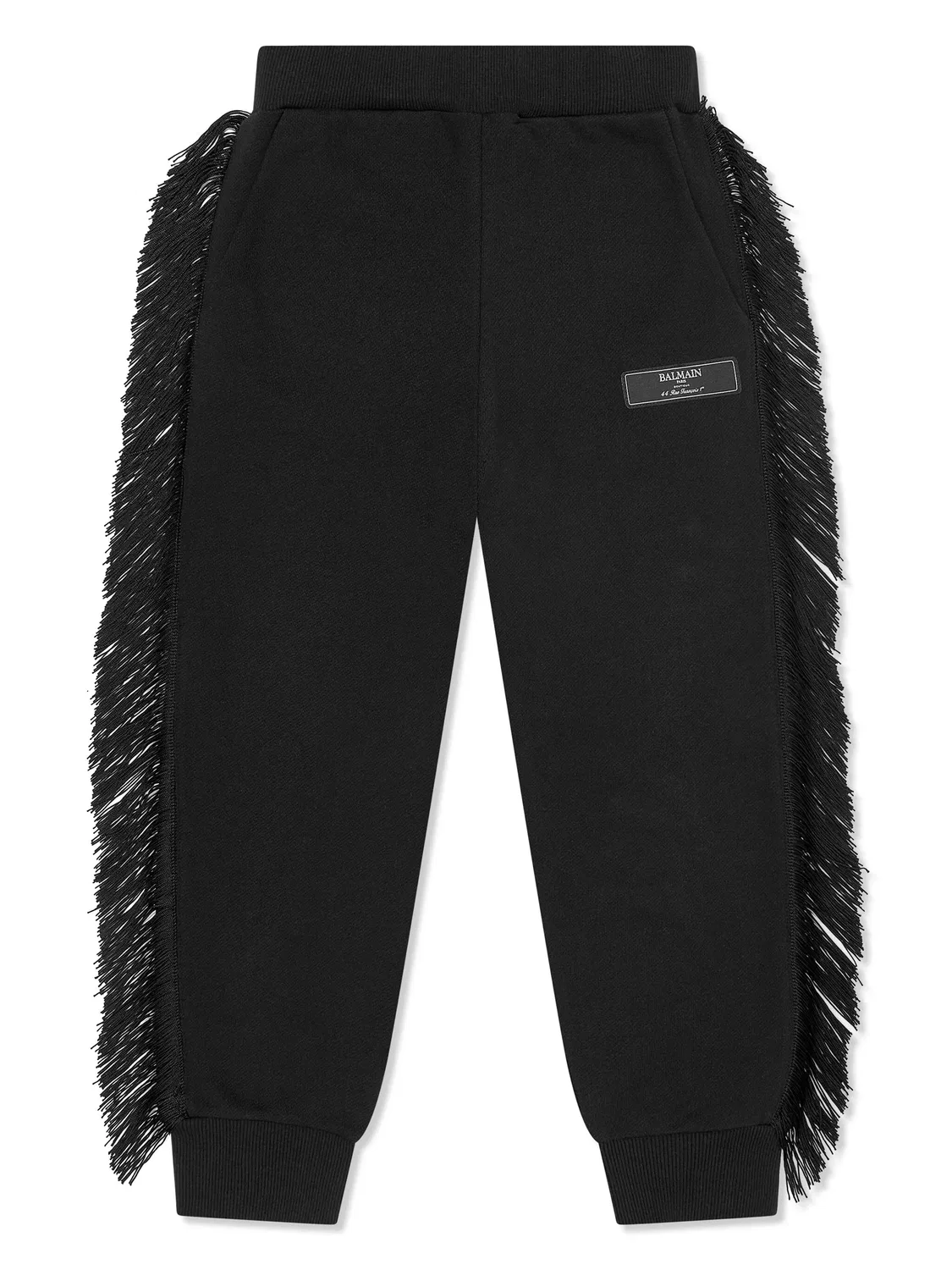 Джоггеры с бахромой Balmain, черный