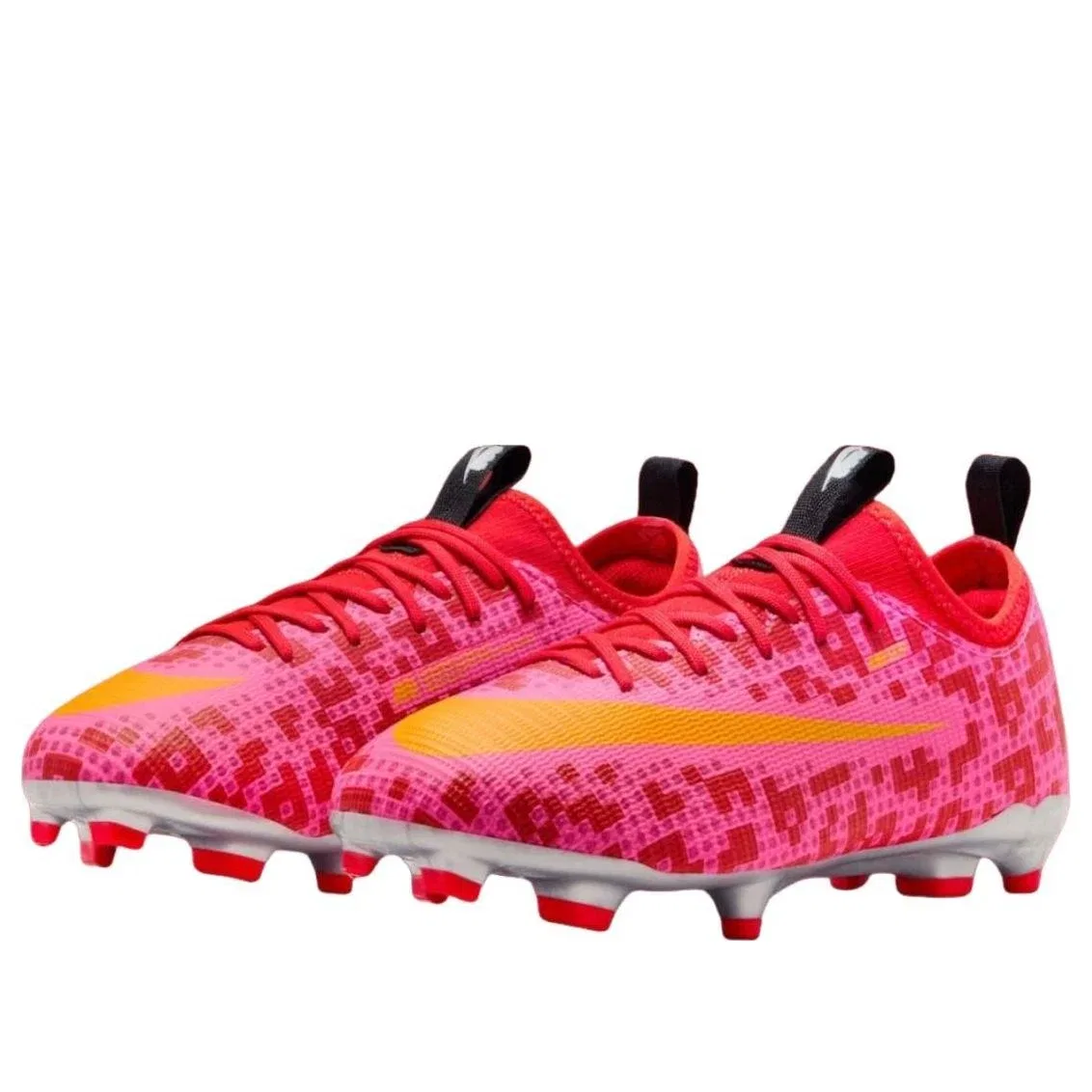 Детские кроссовки для футбола с шнуровкой Nike Mercurial Vapor Rush Red University Gold, Красный — фото 2