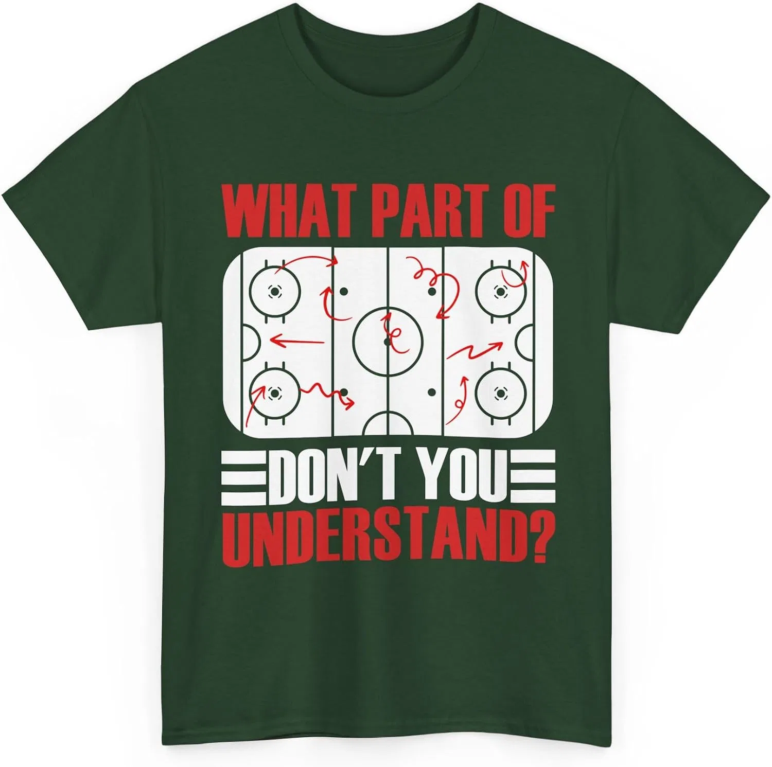 Футболка с принтом Ice Hockey Gildan 5000, Forest Green