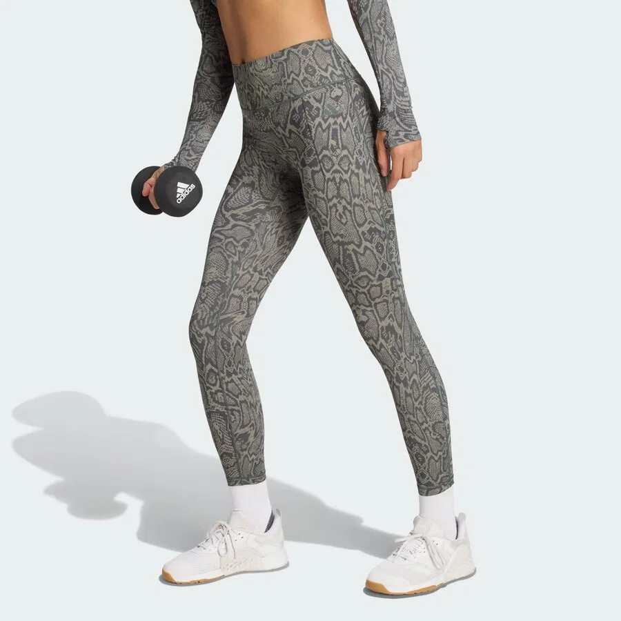 Спортивные брюки-скинни ADIDAS PERFORMANCE 'Optime PrimeLift' в цветах хаки и изумруд — фото 2