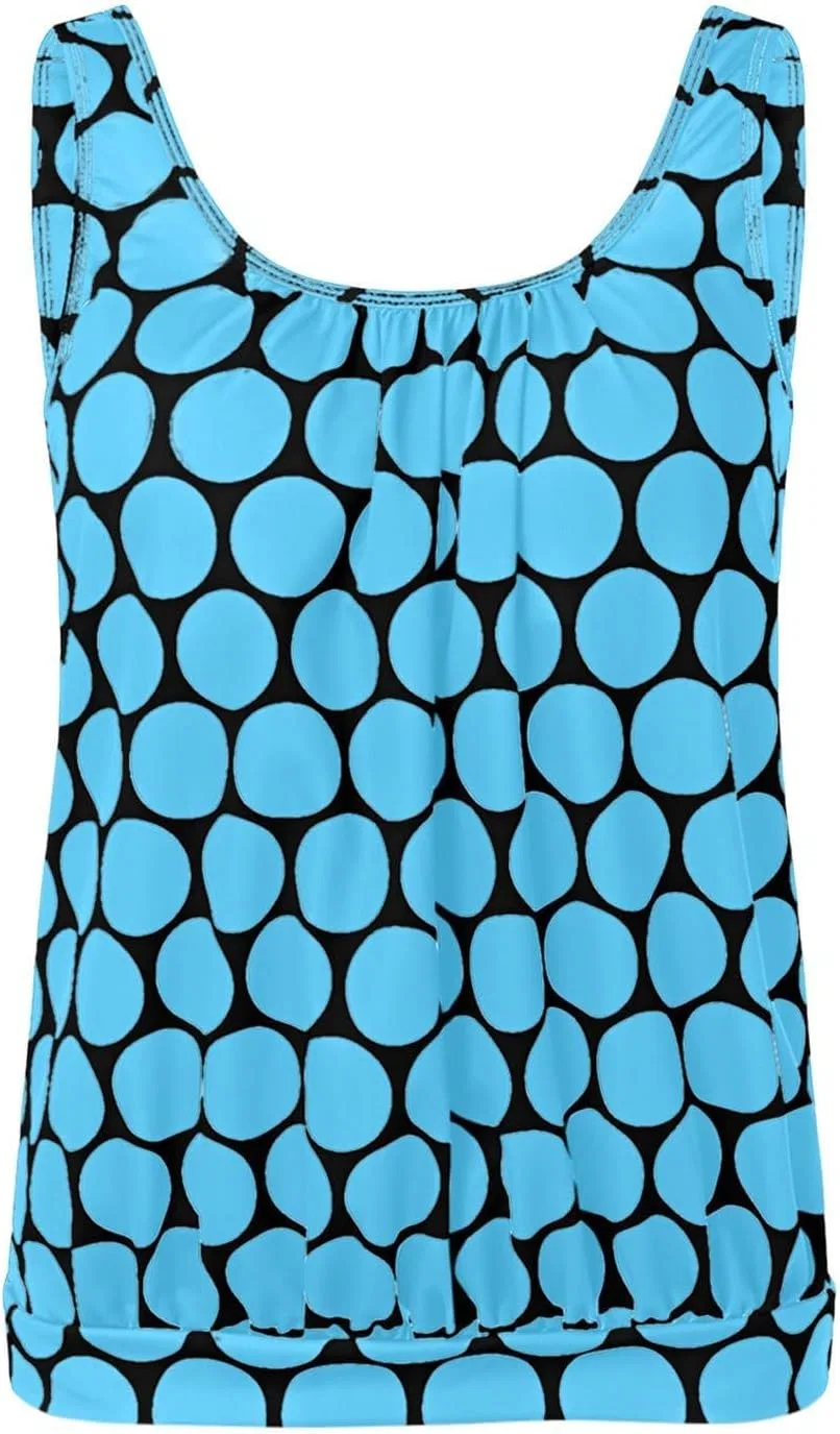 Женский танкини-купальник с шортами, Light Blue — фото 2
