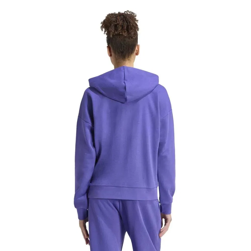 Худи на молнии Adidas Essentials Linear French Terry, фиолетовый — фото 2