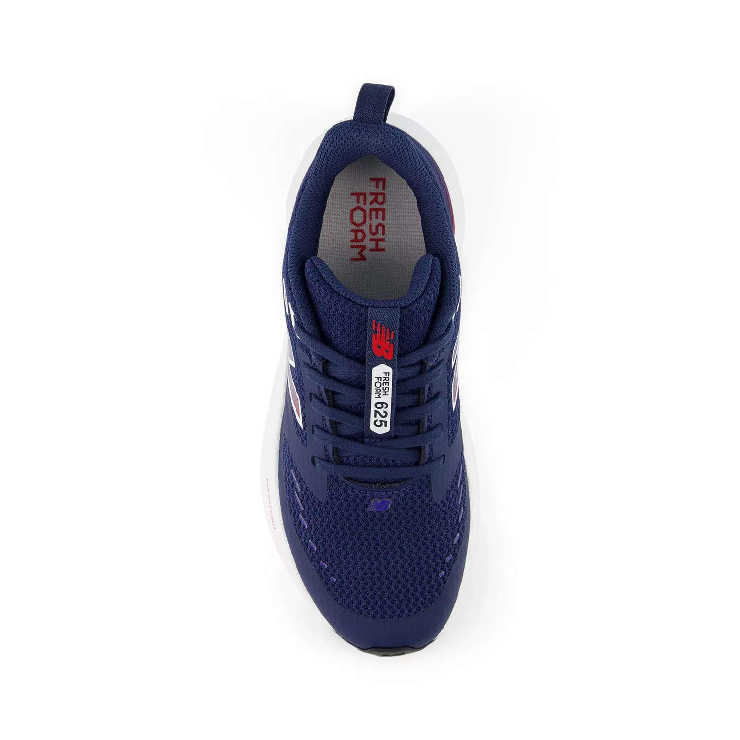 Детские кроссовки для мальчиков дышащие 625 LACE New Balance, Nb Navy With Team Red And Team Royal — фото 4