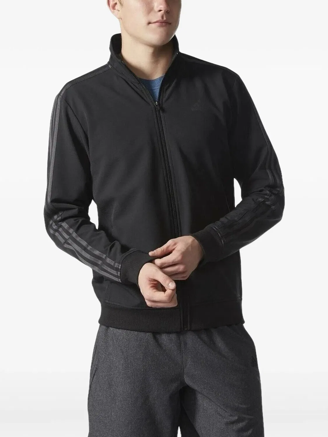 Спортивная куртка с молнией Adidas, черный